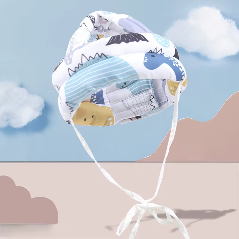 New Arrivals Soft Cotton Adjustable Baby Safety Helmet Washable Toddlers Walking Anti-Fall Anti-Collision Head Protection Cap