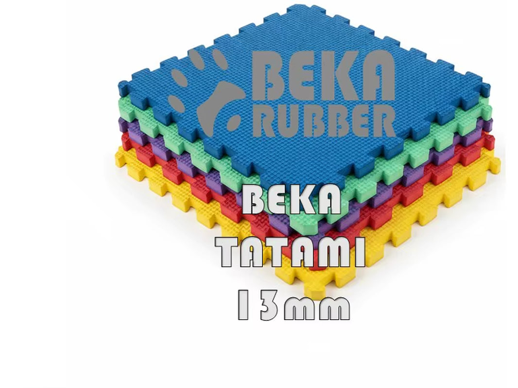 Beka Tatami 13Mm EVA Foam Rubber Puzzle Mat 100X100 Single Color Interlocking Floor Playground Kindergarten Home Gym Fire