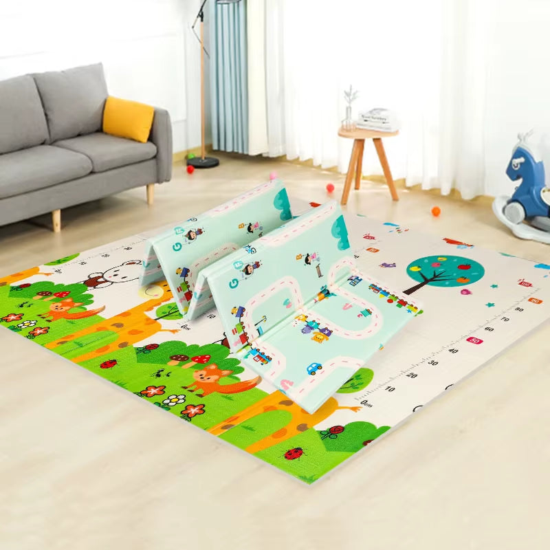 Foldable & Reversable Large Waterproof Foam Baby Activity Tummy Time Foam XPE Mat Baby Play Mat