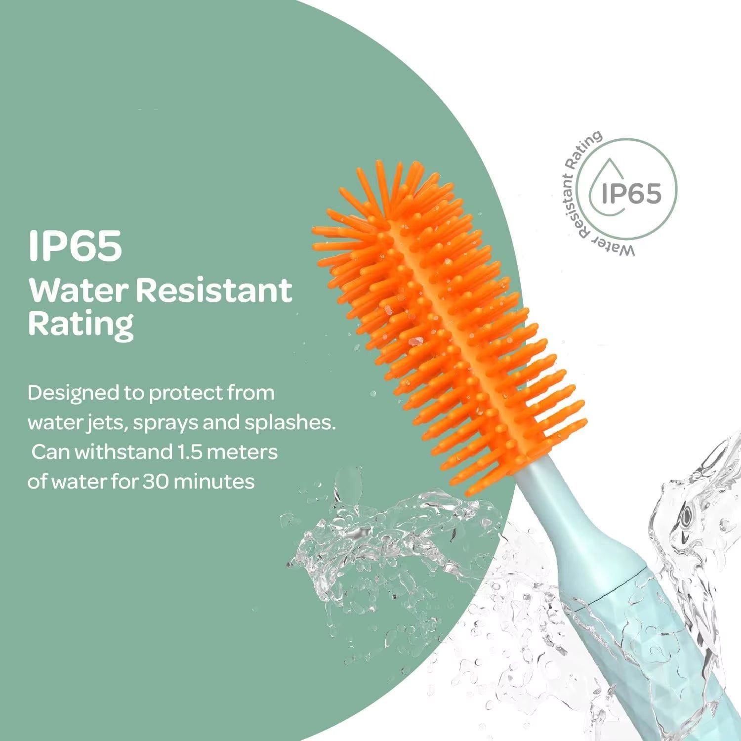 New Hot Trending 3In1 Nordic Style Small Travel Baby Multipurpose Silicone Cordless Electric Bottle Cleaning Brush