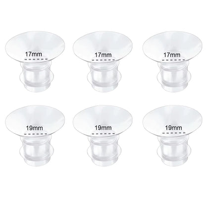 5 Size Breast Milk Pump Flange Inserts Breast Shield Converter Practical Breast Pump Replacement 13Mm 15Mm 17Mm 19Mm 21Mm