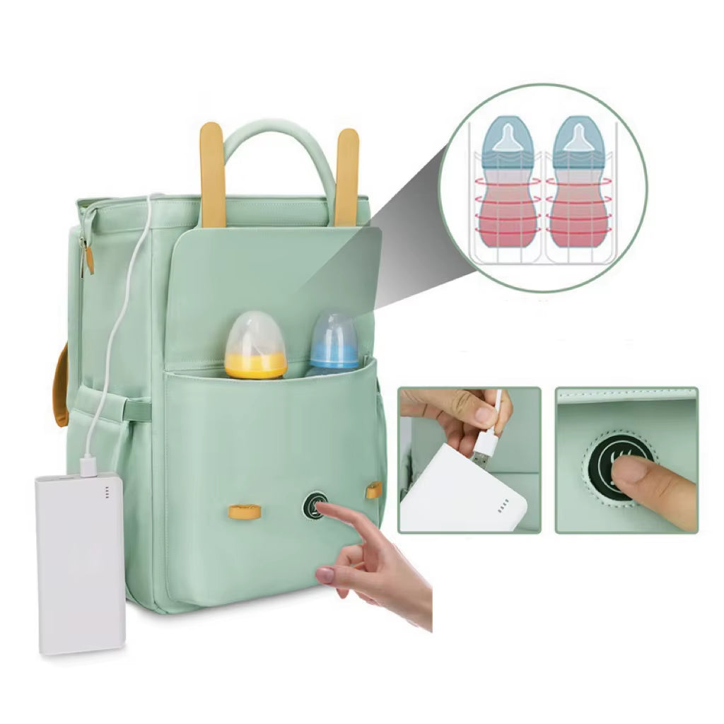 Luxury Designer Large Capacity Travel Folding Custom Waterproof Changing Station Foldable Baby Bed Diaper Bag Backpack