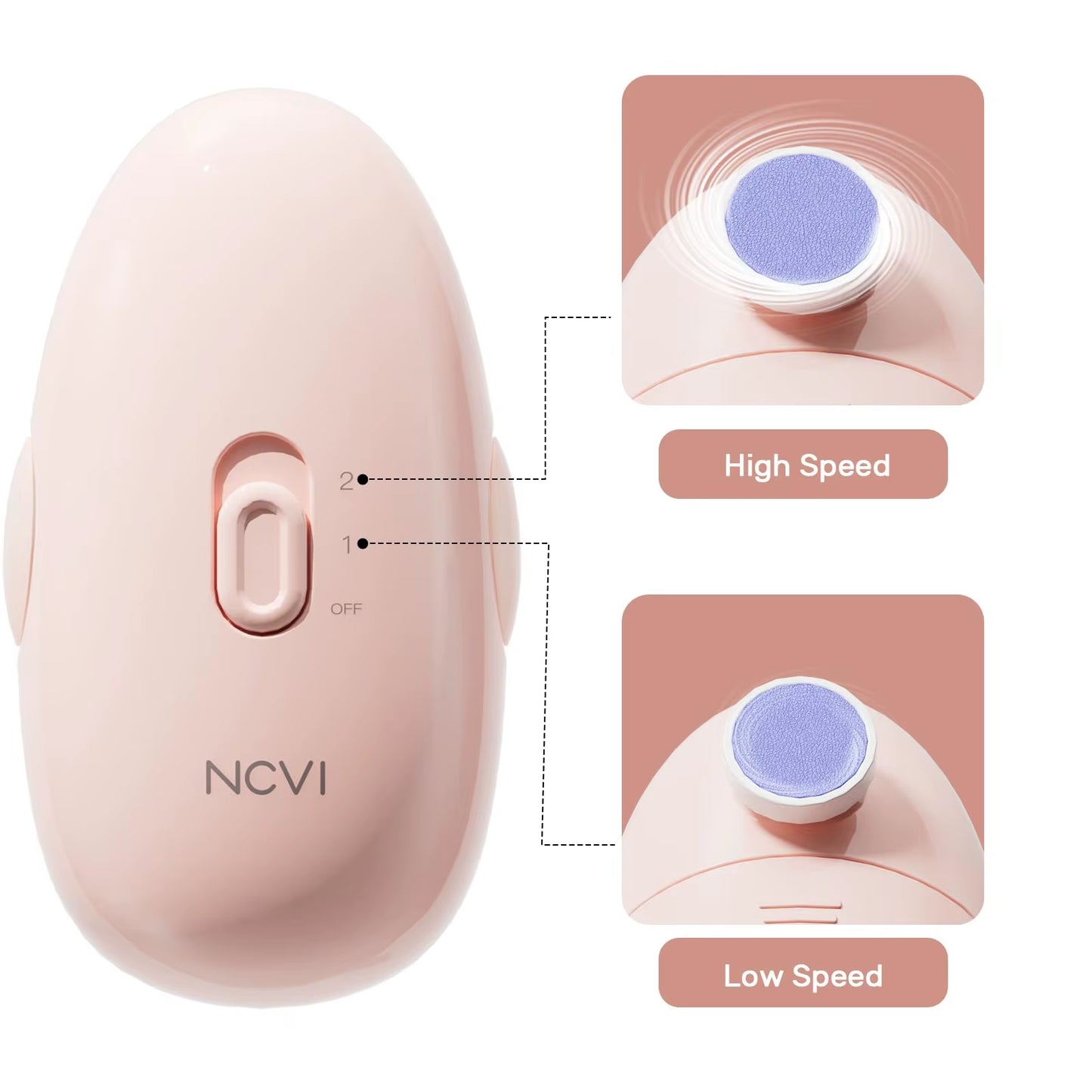 NCVI Portable Electric Baby Nail Trimmer Trim and Polish Set for Newborn Baby Toddler Kids Fingernails Care