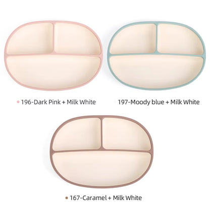 Food Grade BPA Free Baby Weaning Set Silicone Bibs Plate Spoon Fork Baby Pacifier Toddler Feeding Set Silicone Sippy Cup Set