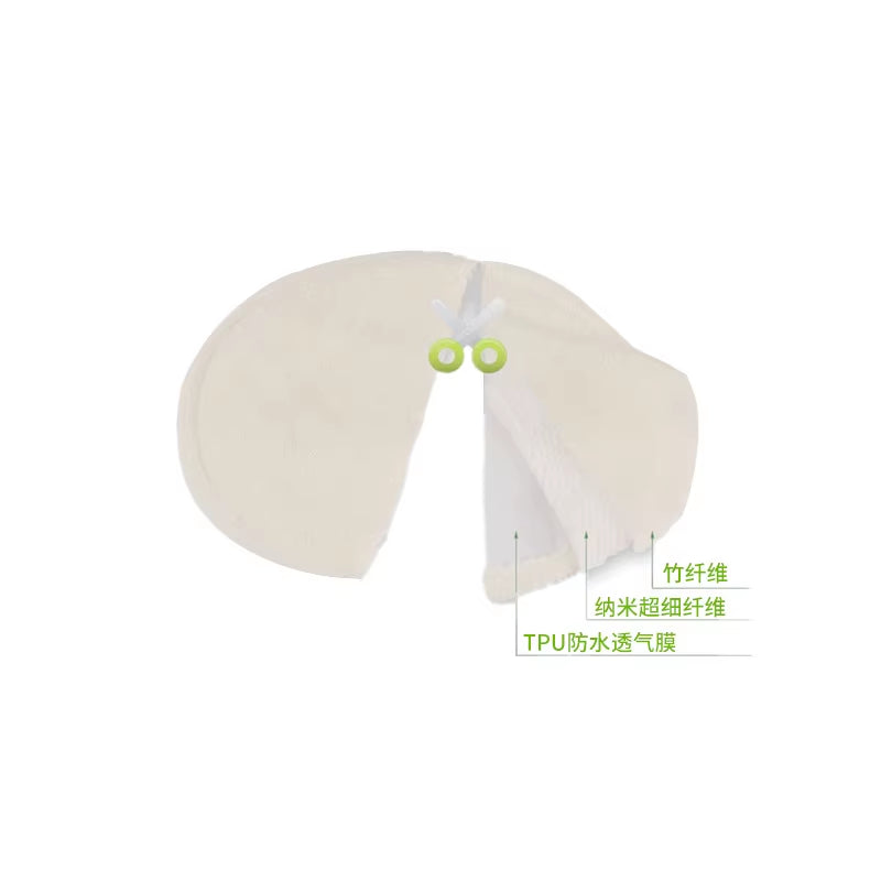 2Pcs Organic Bamboo Viscose Nursing Breast Pads Washable Breastfeeding Reusable Breast Breastfeeding Nursing Pads