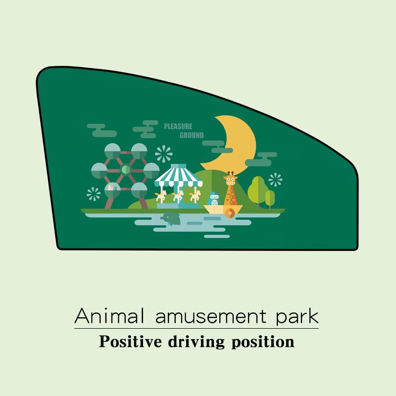 Adjustable Summer Sunscreen Baby Shade Cartoon Magnetic Car Sun Protector Side Window Curtain Solar UV Foil for Summer Use