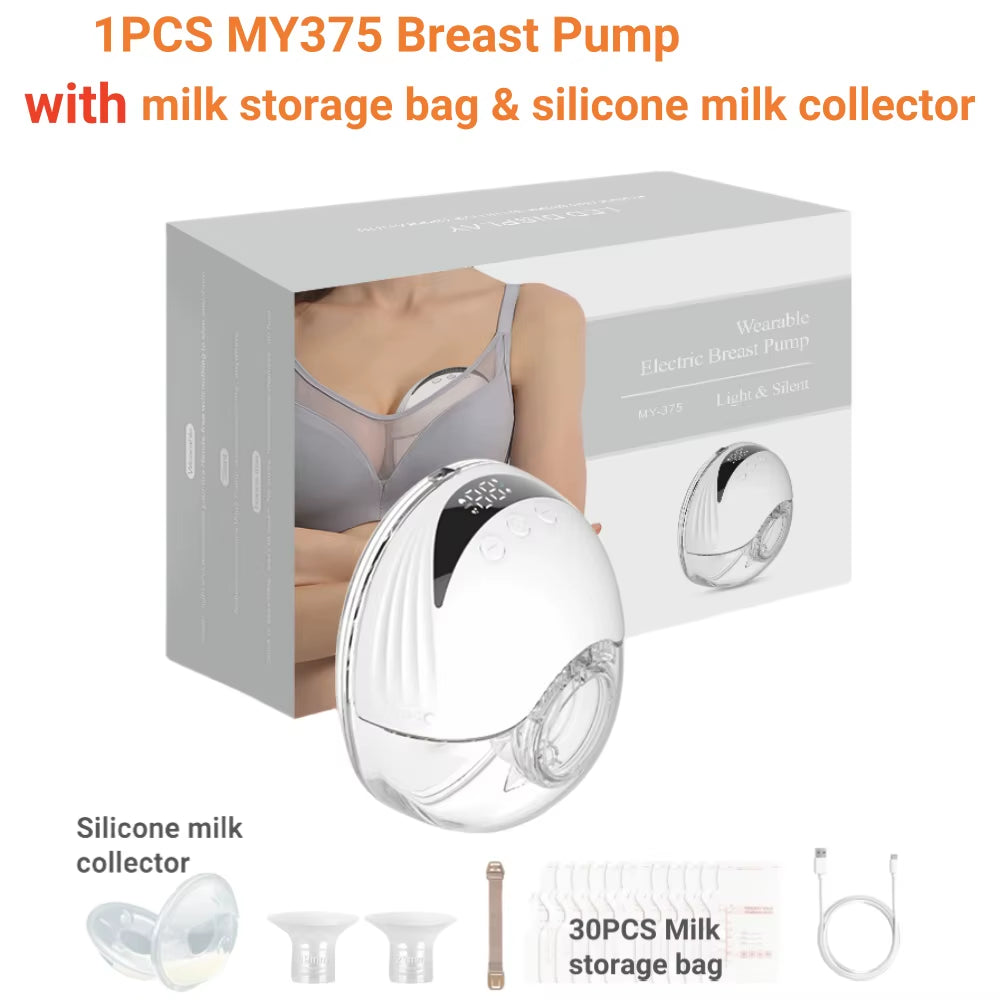 Electric Wearable Breast Milk Pump Machine Handsfree Bpafree USB Charge Painless Wireless Invisible Shelly Breast Milk Extractor