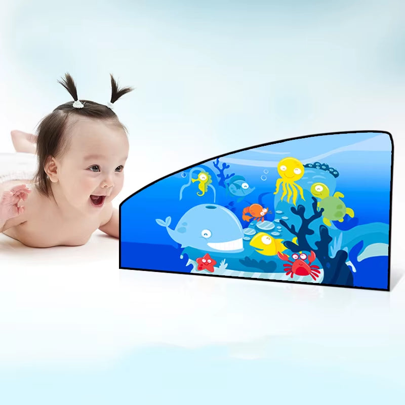 Adjustable Summer Sunscreen Baby Shade Cartoon Magnetic Car Sun Protector Side Window Curtain Solar UV Foil for Summer Use