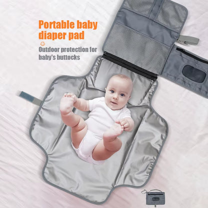 Latest Model 2026 Baby Changing Tote Bag Print Design Polyester Material Water Resistant Custom Changing Pad