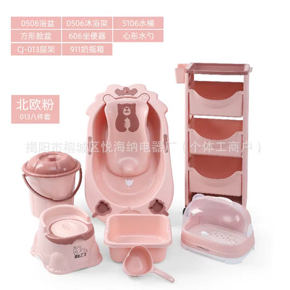 Bathtub Set for New Born Baby Essential Items for Newborns Bathtub Bathing Supplies