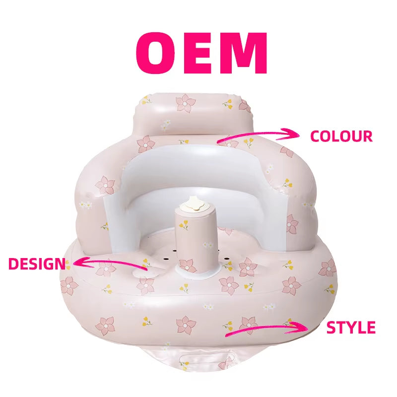 Durable Thickened PVC Cute Baby Learning Chair Inflatable Seat by Lexing for Daily Use