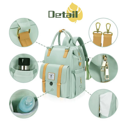 Luxury Designer Large Capacity Travel Folding Custom Waterproof Changing Station Foldable Baby Bed Diaper Bag Backpack