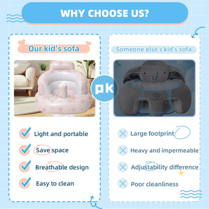 Durable Thickened PVC Cute Baby Learning Chair Inflatable Seat by Lexing for Daily Use