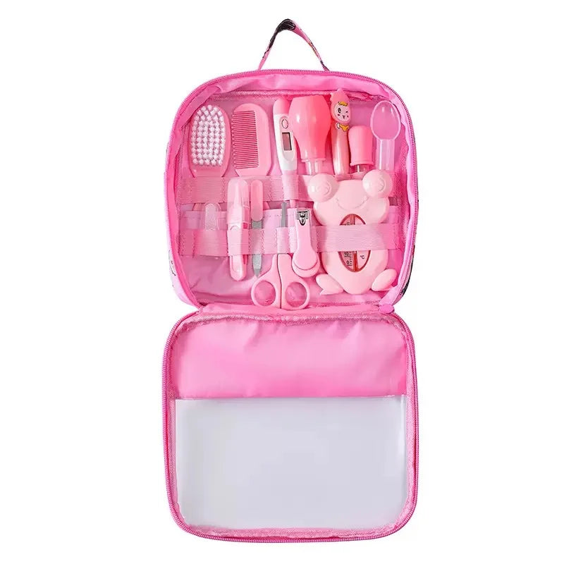 New Design Baby Nail Care Kit Plastic Baby Healthcare 13 Pieces Grooming Kit for Newborns in a Bag Tools