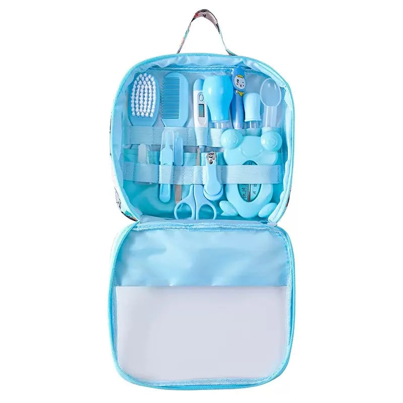 New Design Baby Nail Care Kit Plastic Baby Healthcare 13 Pieces Grooming Kit for Newborns in a Bag Tools