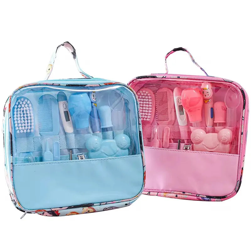 New Design Baby Nail Care Kit Plastic Baby Healthcare 13 Pieces Grooming Kit for Newborns in a Bag Tools