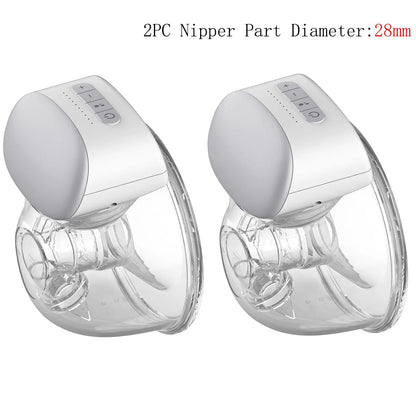 2/1Pcs BB-P1 Wearable Breast Pump Hands Free Electric Portable Wearable Breast Pumps Bpa-Free Breastfeeding Milk Collector