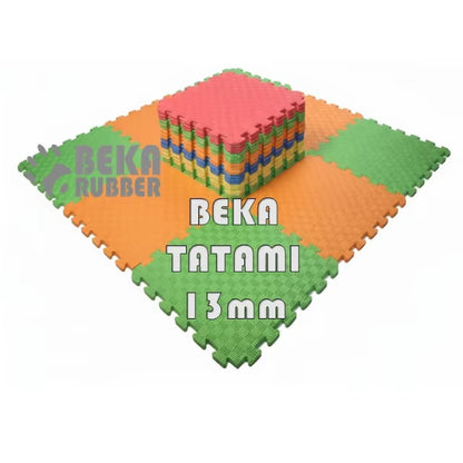 Beka Tatami 13Mm EVA Foam Rubber Puzzle Mat 100X100 Single Color Interlocking Floor Playground Kindergarten Home Gym Fire