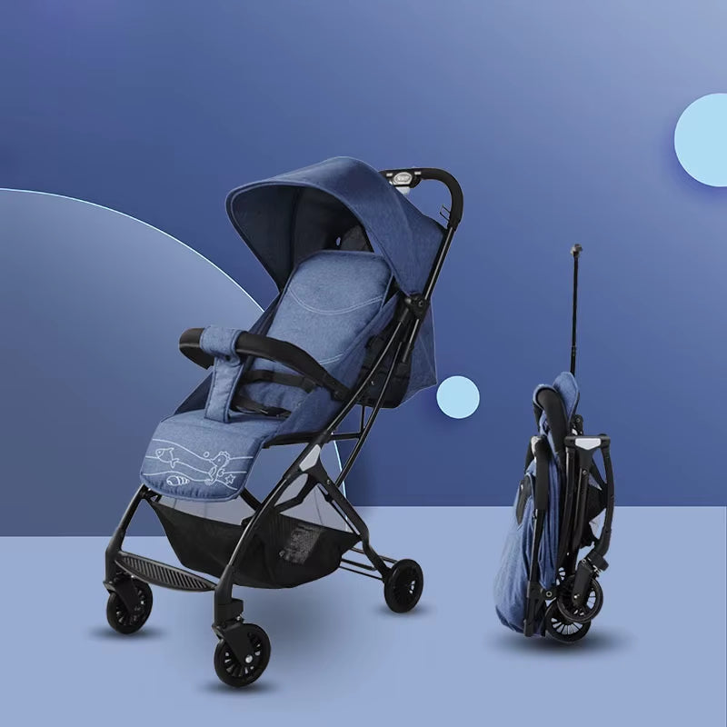 Stroller Baby 4 in 1 S1 Can Sit and Lie down Portable High Landscape Baby Walking Stroller Pull Bar Folding Baby Stroller