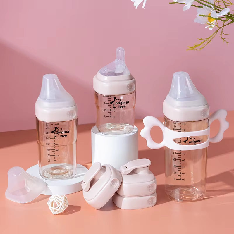 Hot Sell Product BPA Free PPSU anti Colic Care Drink Milk Bottle Wide Neck Square Feeding Nursing Baby Bottle