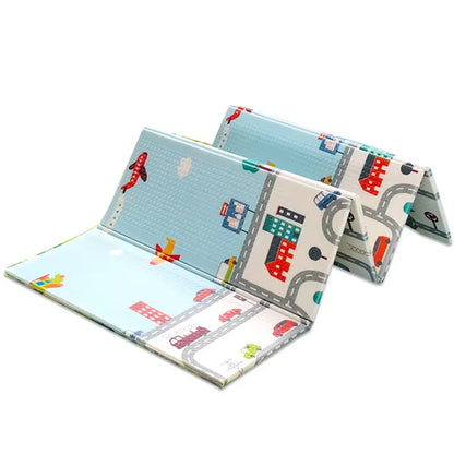 Foldable & Reversable Large Waterproof Foam Baby Activity Tummy Time Foam XPE Mat Baby Play Mat
