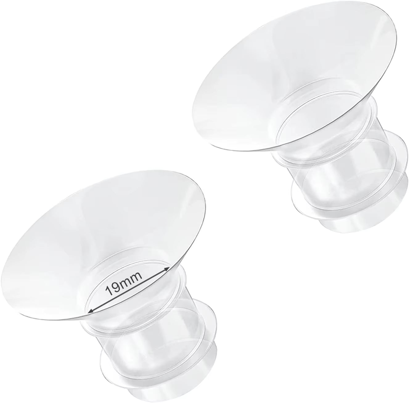 5 Size Breast Milk Pump Flange Inserts Breast Shield Converter Practical Breast Pump Replacement 13Mm 15Mm 17Mm 19Mm 21Mm