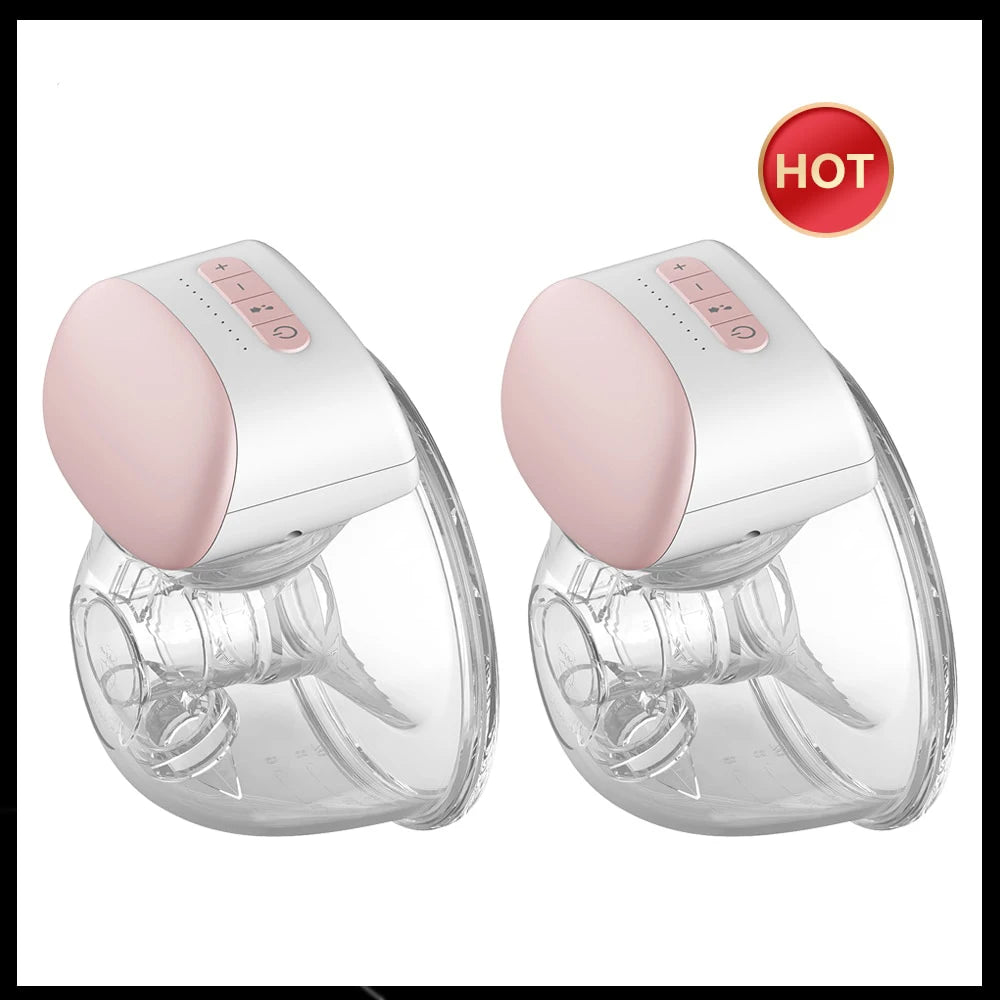 2/1Pcs BB-P1 Wearable Breast Pump Hands Free Electric Portable Wearable Breast Pumps Bpa-Free Breastfeeding Milk Collector