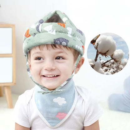 New Arrivals Soft Cotton Adjustable Baby Safety Helmet Washable Toddlers Walking Anti-Fall Anti-Collision Head Protection Cap