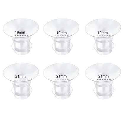5 Size Breast Milk Pump Flange Inserts Breast Shield Converter Practical Breast Pump Replacement 13Mm 15Mm 17Mm 19Mm 21Mm