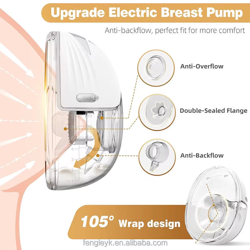 Electric Wearable Breast Milk Pump Machine Handsfree Bpafree USB Charge Painless Wireless Invisible Shelly Breast Milk Extractor