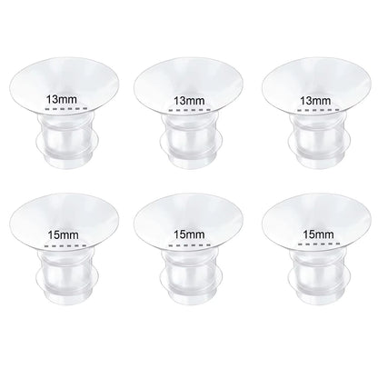 5 Size Breast Milk Pump Flange Inserts Breast Shield Converter Practical Breast Pump Replacement 13Mm 15Mm 17Mm 19Mm 21Mm
